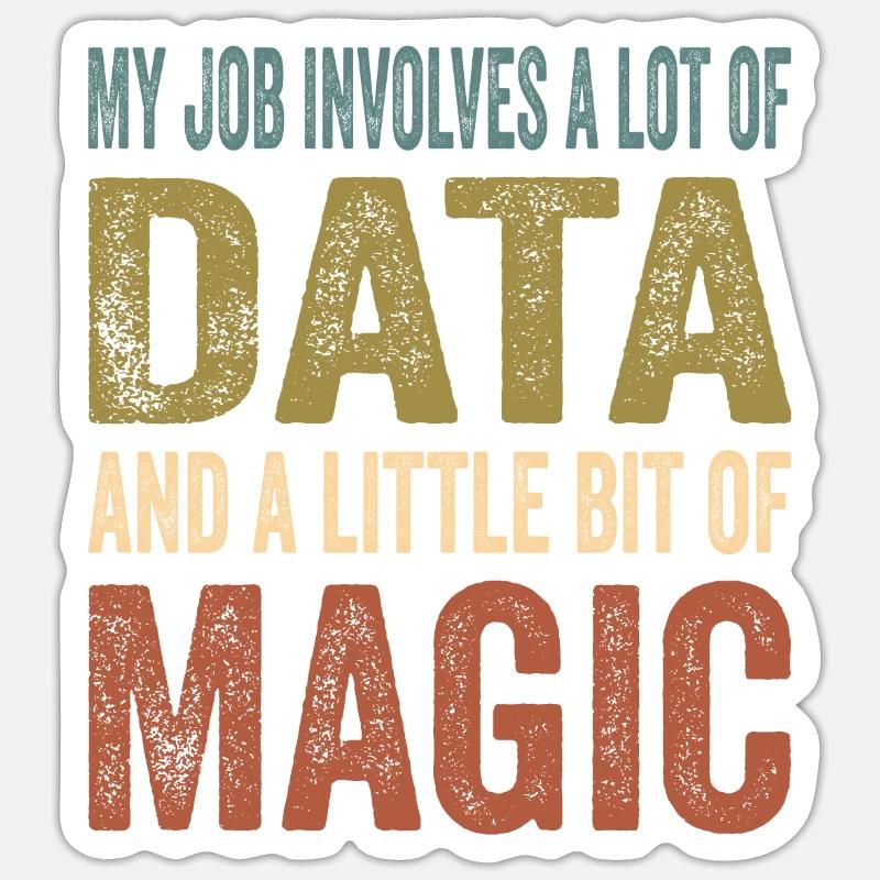 Daten Analytiker Datenschutz Beauftragter Sticker Größe S (10 x 10 cm)