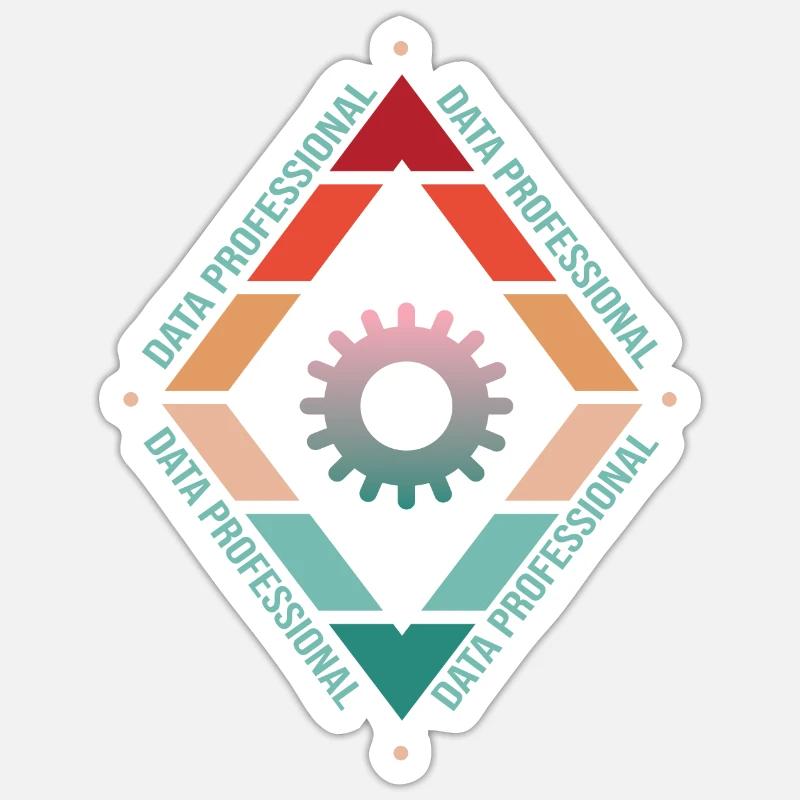 Daten Analytiker Datenschutz Beauftragter Sticker Größe S (10 x 10 cm)