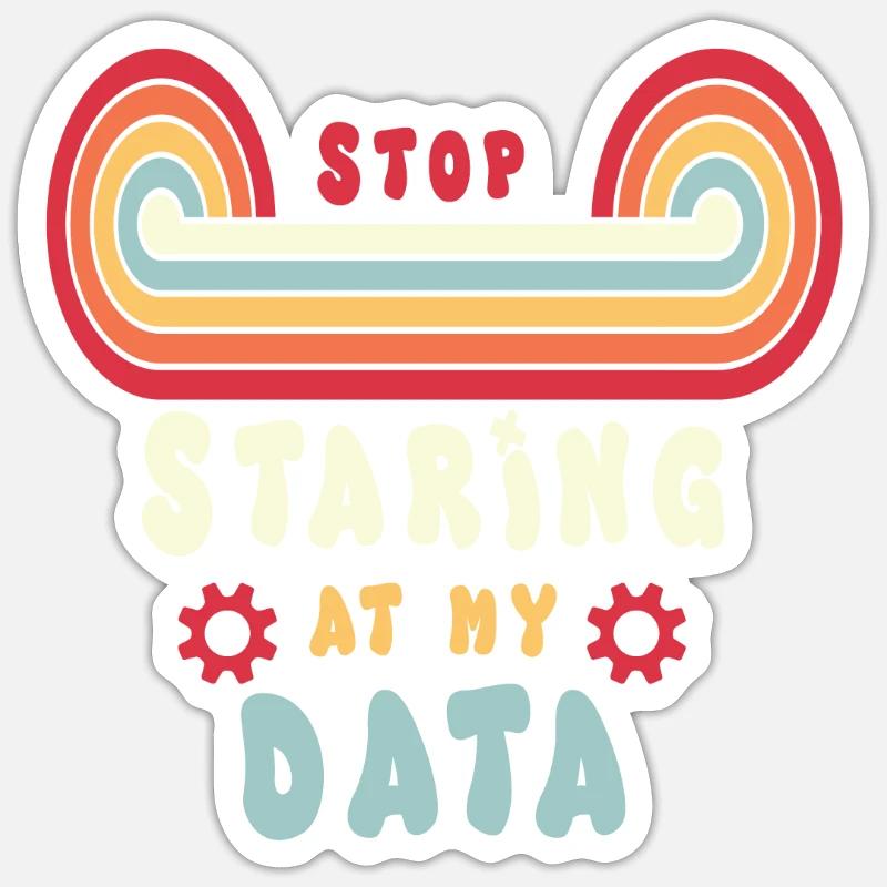 Daten Analytiker Datenschutz Beauftragter Sticker Größe S (10 x 10 cm)