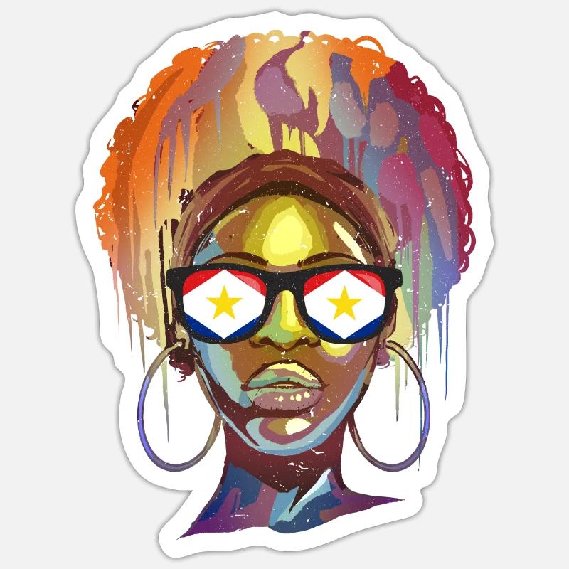 Saba - Sticker size S (10 x 10 cm) - white matte
