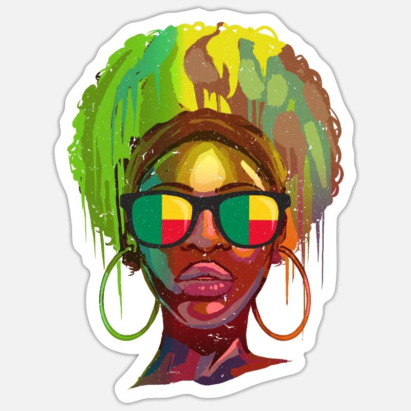 Bermudes - Sticker taille S (10 x 10 cm) - blanc mat
