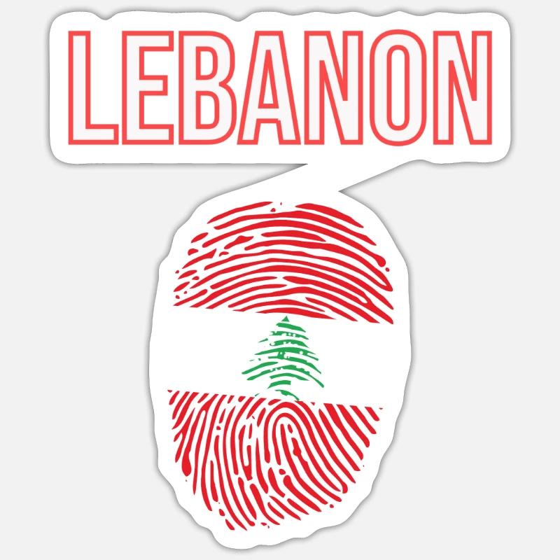 Liban - Sticker taille S (10 x 10 cm) - blanc mat