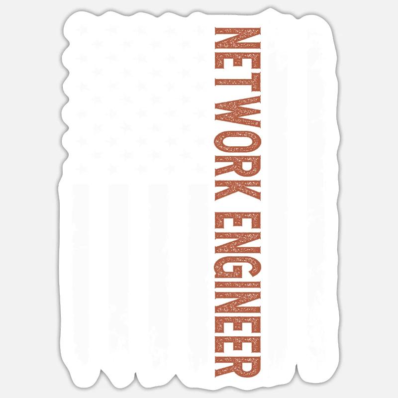 Network Engineer - Sticker size S (10 x 10 cm) - white matte