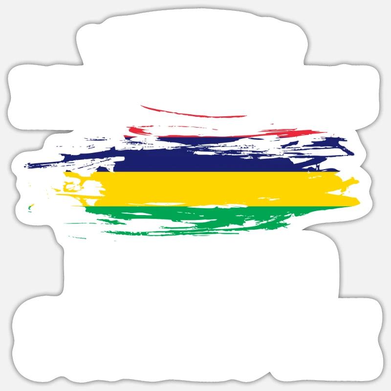 Mauritius - Sticker size S (10 x 10 cm) - white matte