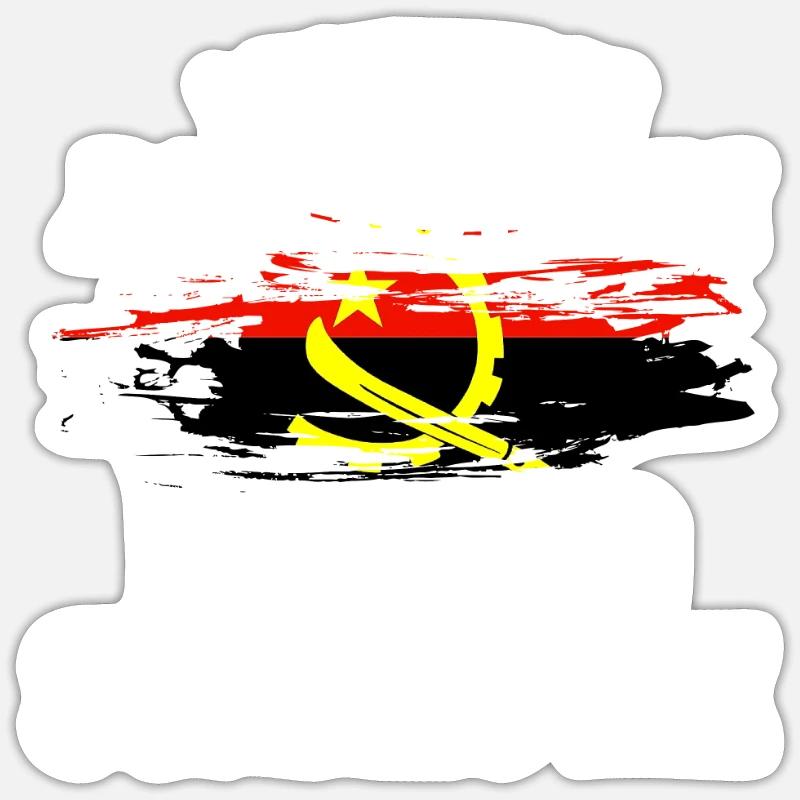 Angola Ehefrau - Sticker Größe S (10 x 10 cm) - Mattweiß