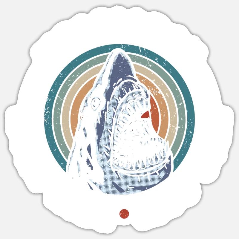 Megalodon - Plus de cachette - moins de recherche Sticker taille S (10 x 10 cm)