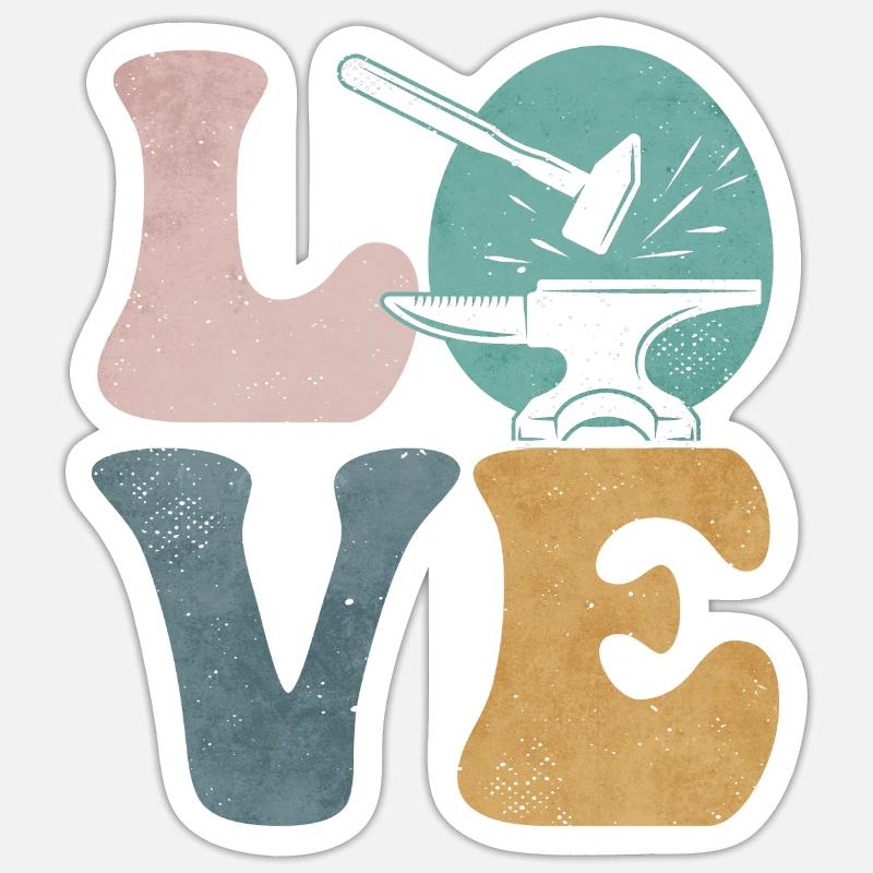 Forgeron Forgeron Sticker taille S (10 x 10 cm)