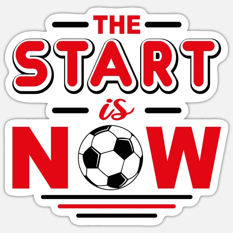 Soccer start - Sticker size S (10 x 10 cm) - white matte