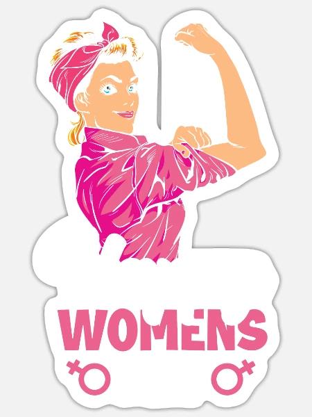 Feminismus Feministin - Sticker Größe S (10 x 10 cm) - Mattweiß