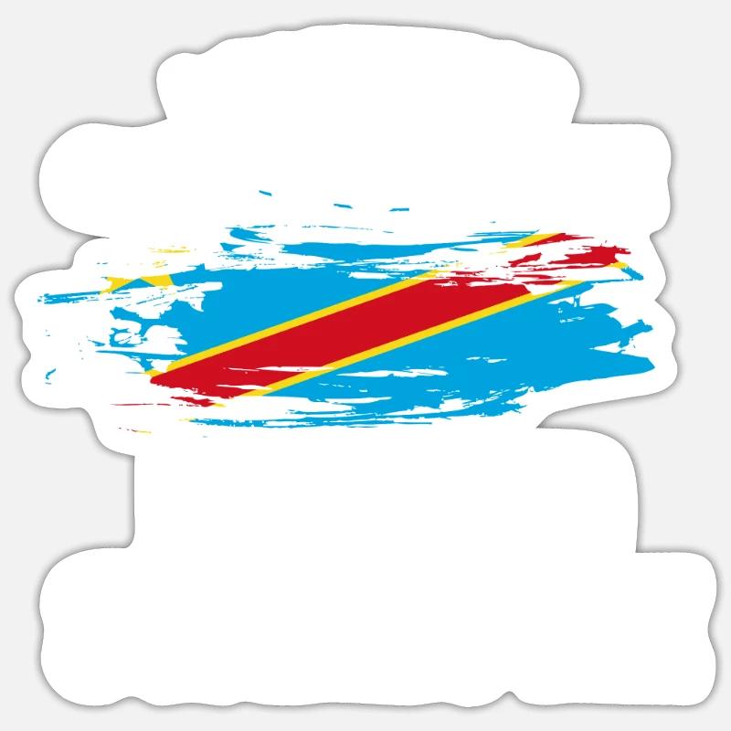 Congo Épouse - Sticker taille S (10 x 10 cm) - blanc mat