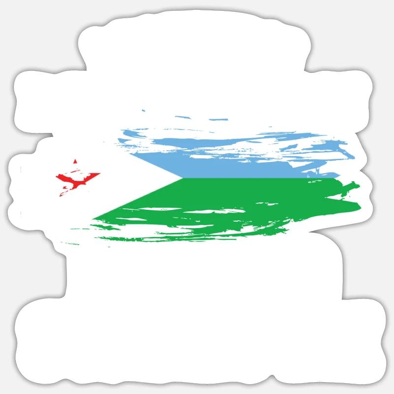 Dschibuti Ehefrau - Sticker Größe S (10 x 10 cm) - Mattweiß