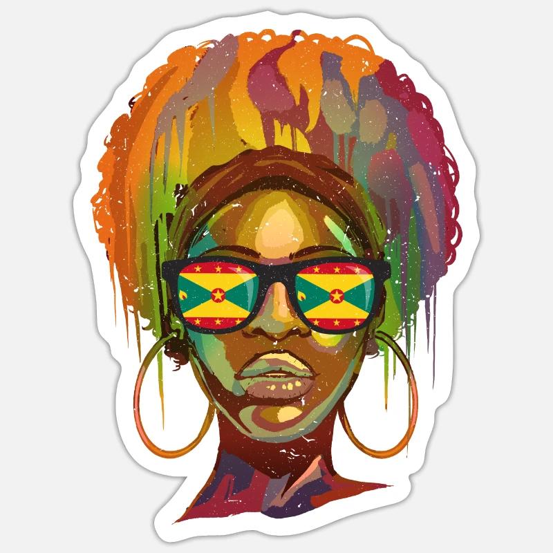 Grenada - Sticker size S (10 x 10 cm) - white matte