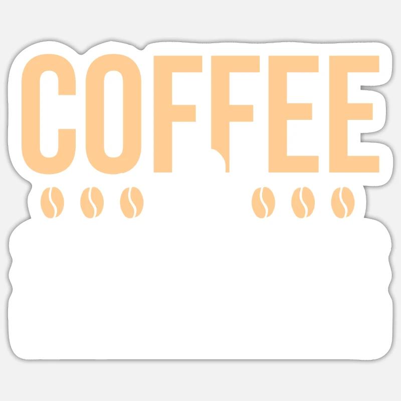 Accountant table coffee - Sticker size S (10 x 10 cm) - white matte