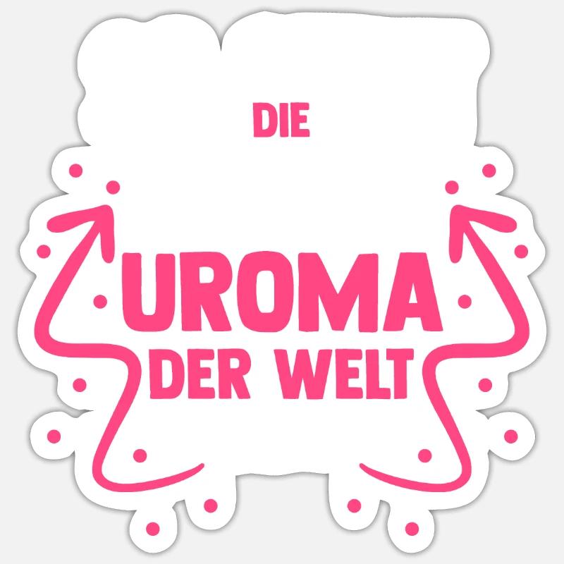 Urgroßmutter Beste Uroma - Sticker Größe S (10 x 10 cm) - Mattweiß