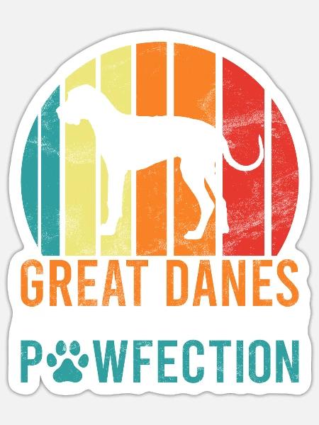 Great Dane Gifts - Sticker Größe S (10 x 10 cm) - Mattweiß