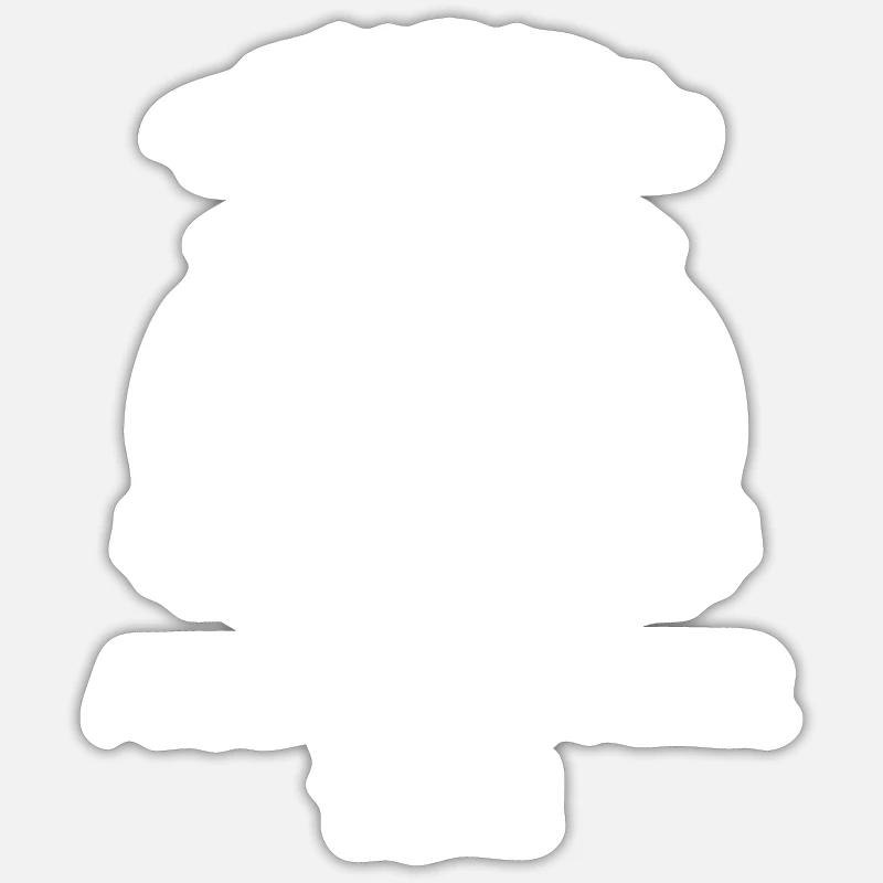Médaïon - Sticker taille S (10 x 10 cm) - blanc mat