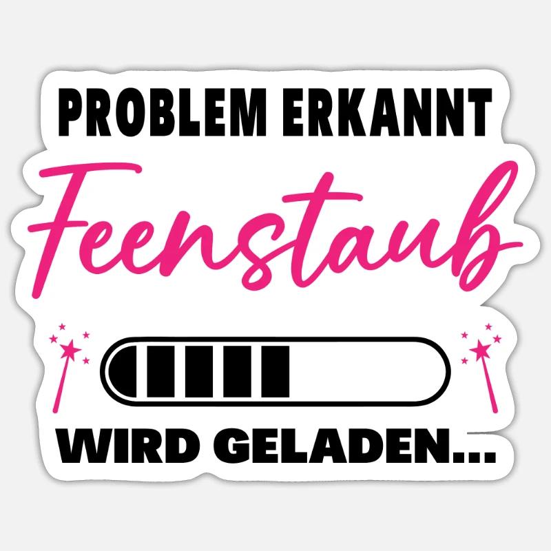 Problem erkannt Feenstaub wird geladen Fee Einhorn Sticker Größe S (10 x 10 cm)