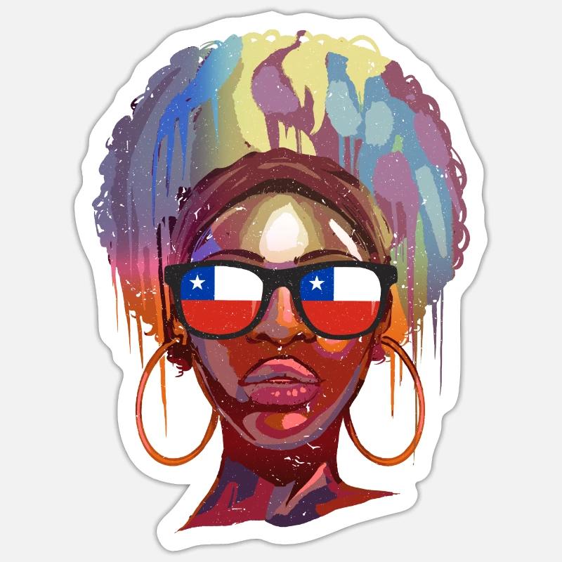 Chile - Sticker size S (10 x 10 cm) - white matte