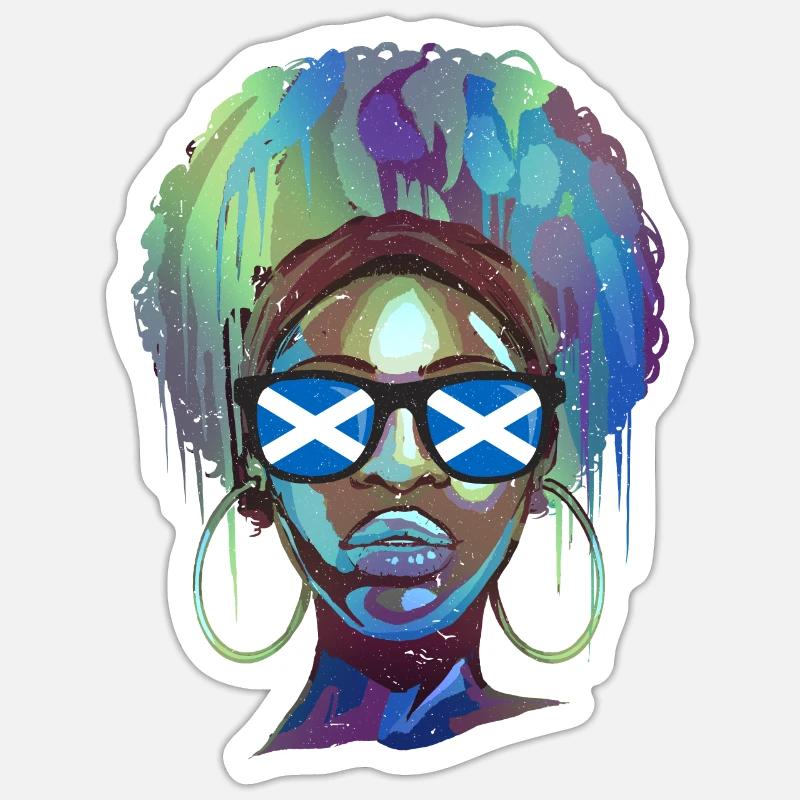 Ecosse - Sticker taille S (10 x 10 cm) - blanc mat