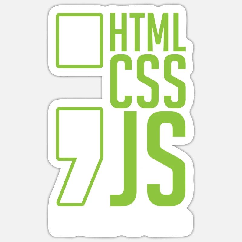 Cadeau développeur web html css js mon genre de Sticker taille S (10 x 10 cm)