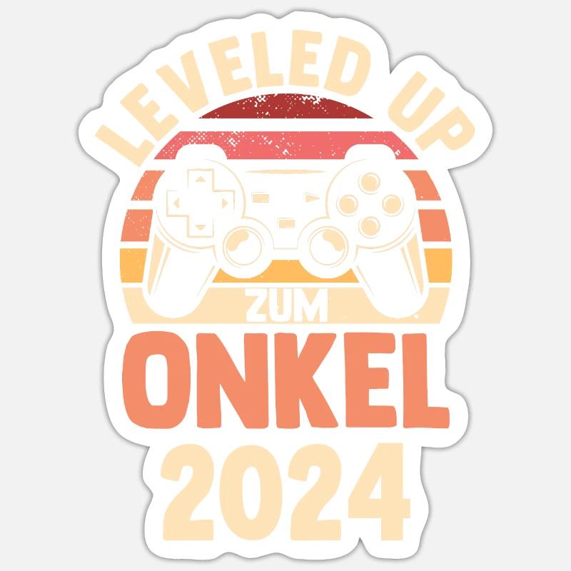 Werdender Onkel 2035 - Sticker Größe S (10 x 10 cm) - Mattweiß