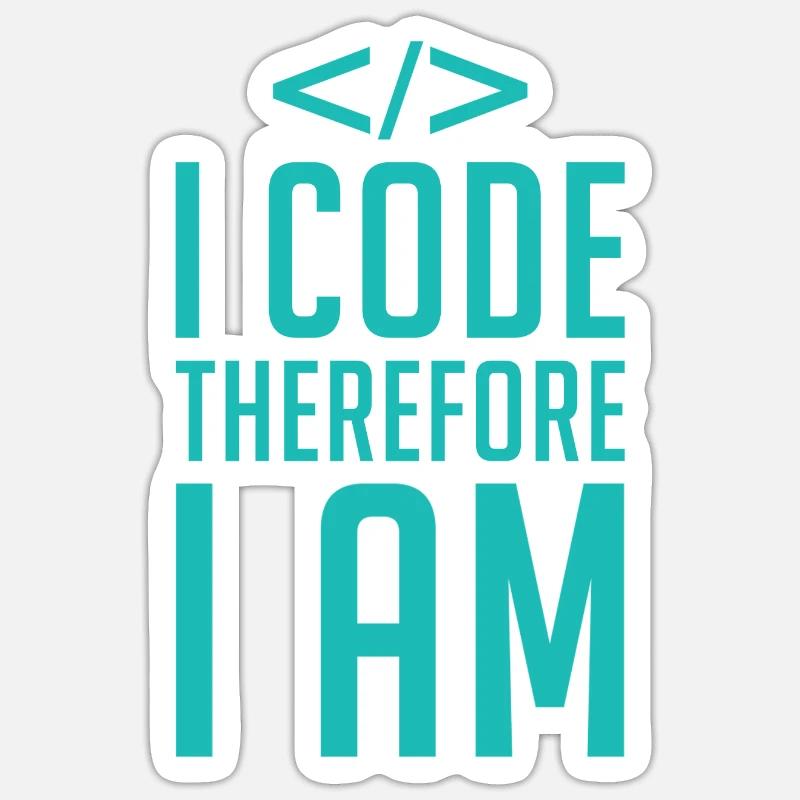 Programmer Developer Coder Code - Sticker size S (10 x 10 cm) - white matte