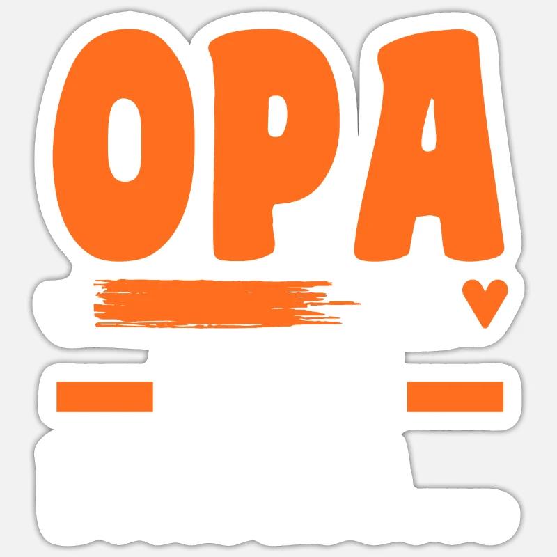 Werdender Opa 2027 - Sticker Größe S (10 x 10 cm) - Mattweiß