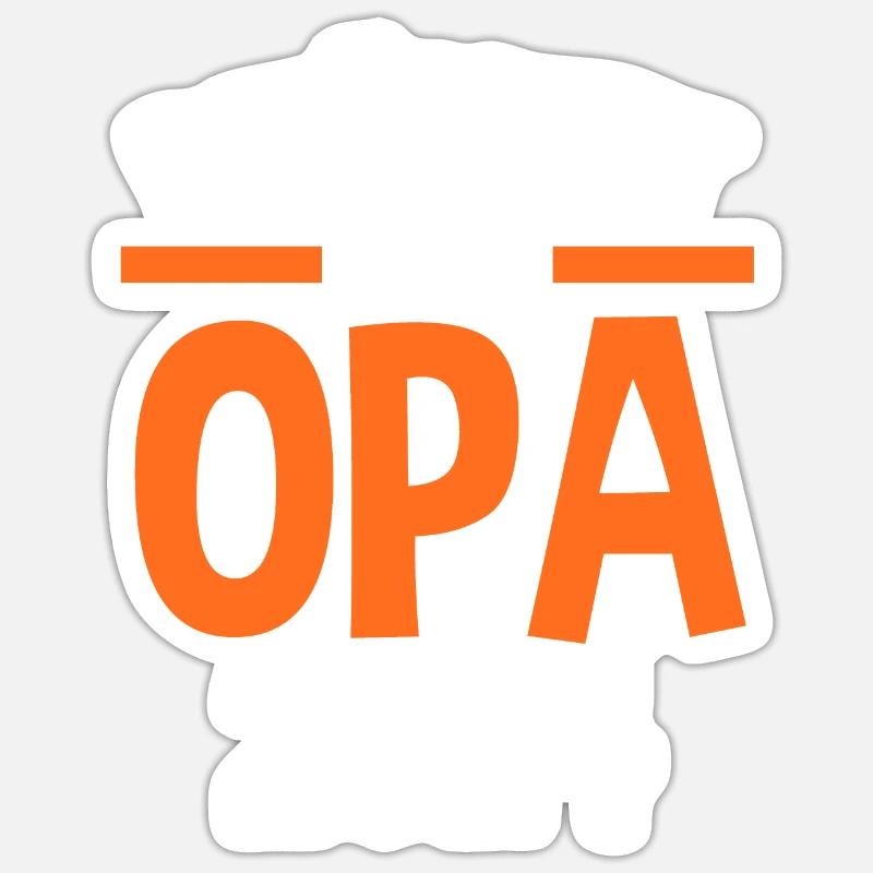 Werdender Opa 2030 - Sticker Größe S (10 x 10 cm) - Mattweiß