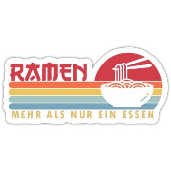Ramen mehr als ein Essen Shoyu Bowl Miso Tonkotsu - Sticker Größe S (10 x 10 cm) - Mattweiß - Vorne