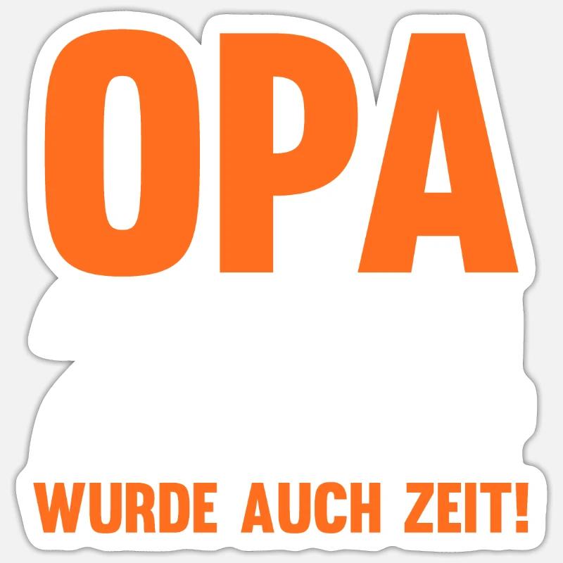 Werdender Opa 2039 - Sticker Größe S (10 x 10 cm) - Mattweiß
