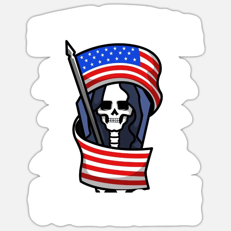 Make america goth again - Sticker Größe S (10 x 10 cm) - Mattweiß