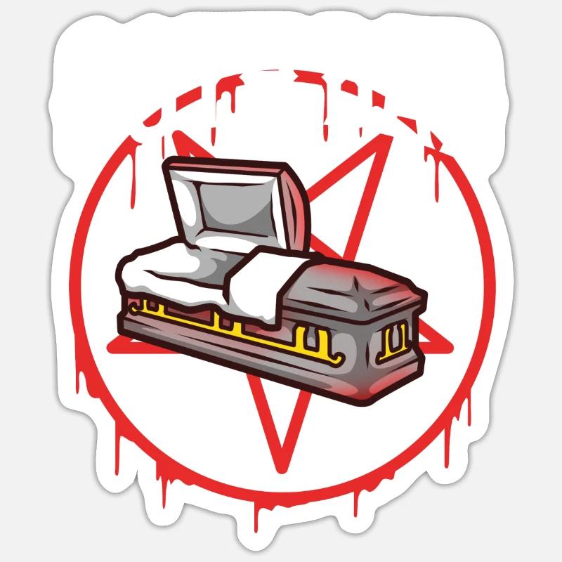Goth Dad - Sticker Größe S (10 x 10 cm) - Mattweiß