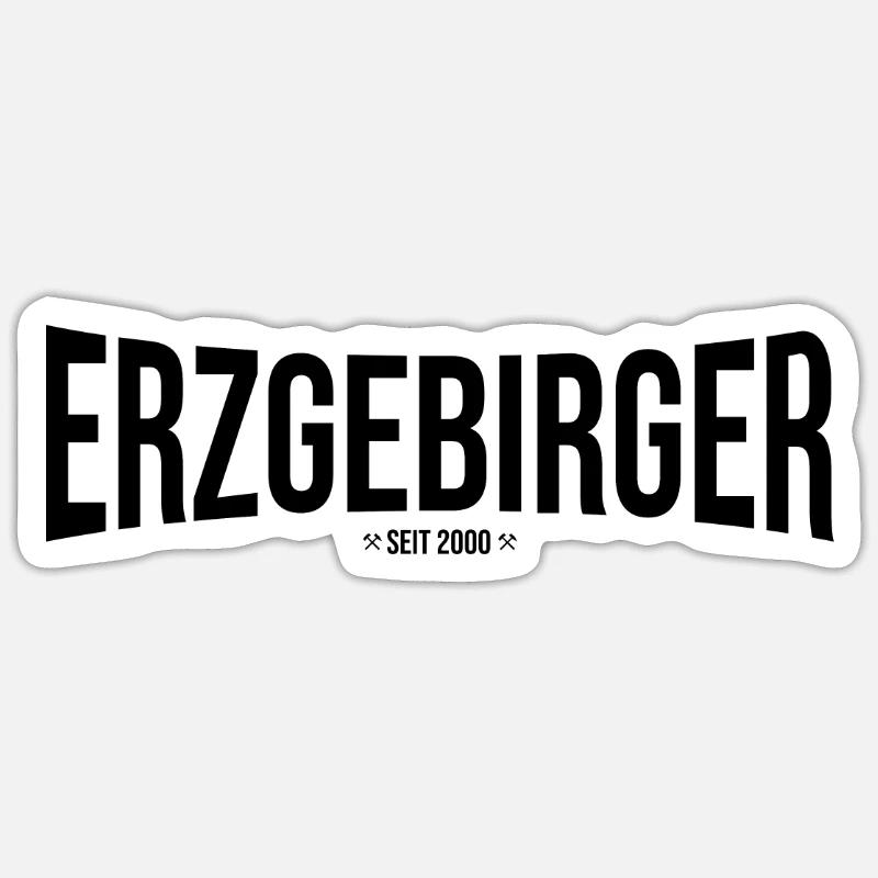 Erzgebirger seit 2000 - Sticker Größe S (10 x 10 cm) - Mattweiß