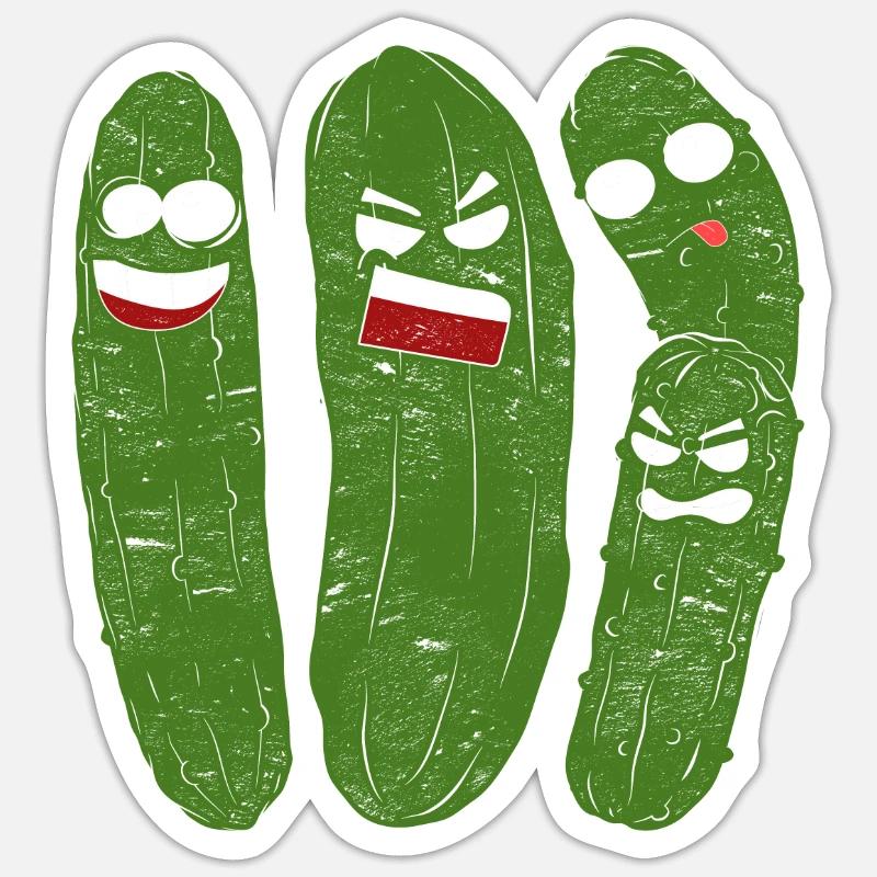 Cornichon aigre Cadeau Concombre Drôle Sticker taille S (10 x 10 cm)