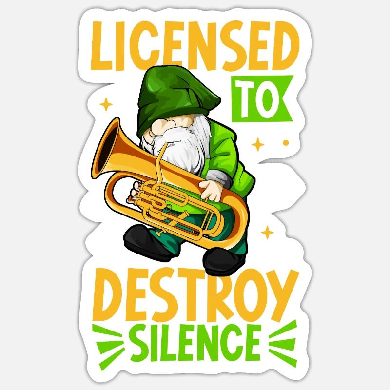 Lizenz zum Krach machen - Euphonium Sticker Größe S (10 x 10 cm)
