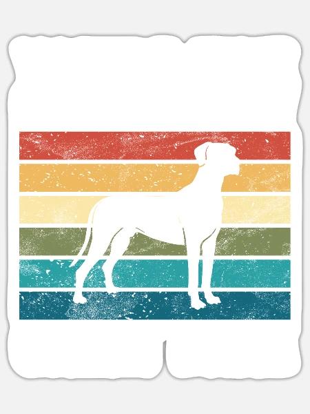 Great Dane Gifts - Sticker Größe S (10 x 10 cm) - Mattweiß