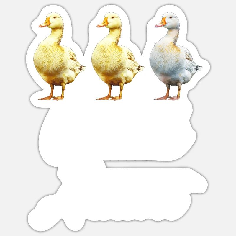 Duck Keeper Quack Addicted Ducklings Duck Élevage Sticker taille S (10 x 10 cm)