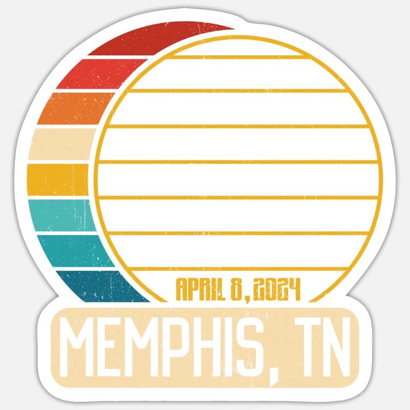 Eclipse totale de Soleil Tennessee Memphis EclipseMemph Sticker taille S (10 x 10 cm)