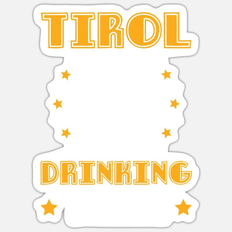 Tirol Drinking Team - Sticker size S (10 x 10 cm) - white matte