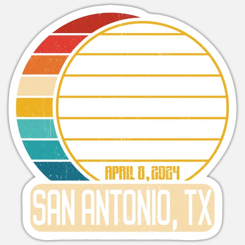 Total Solar Eclipse Texas San Antonio Eclipse Sticker Größe S (10 x 10 cm)