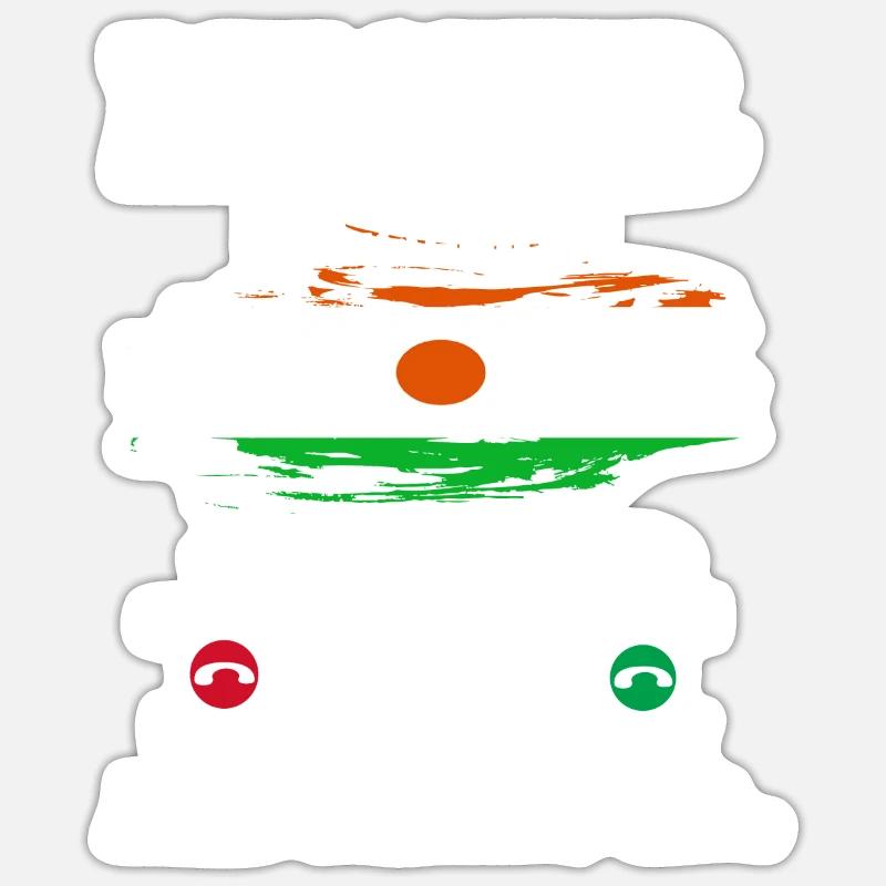 Niger - Sticker taille S (10 x 10 cm) - blanc mat