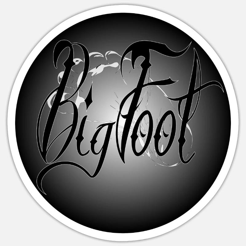SASQUATCH - Sticker taille S (10 x 10 cm) - blanc mat