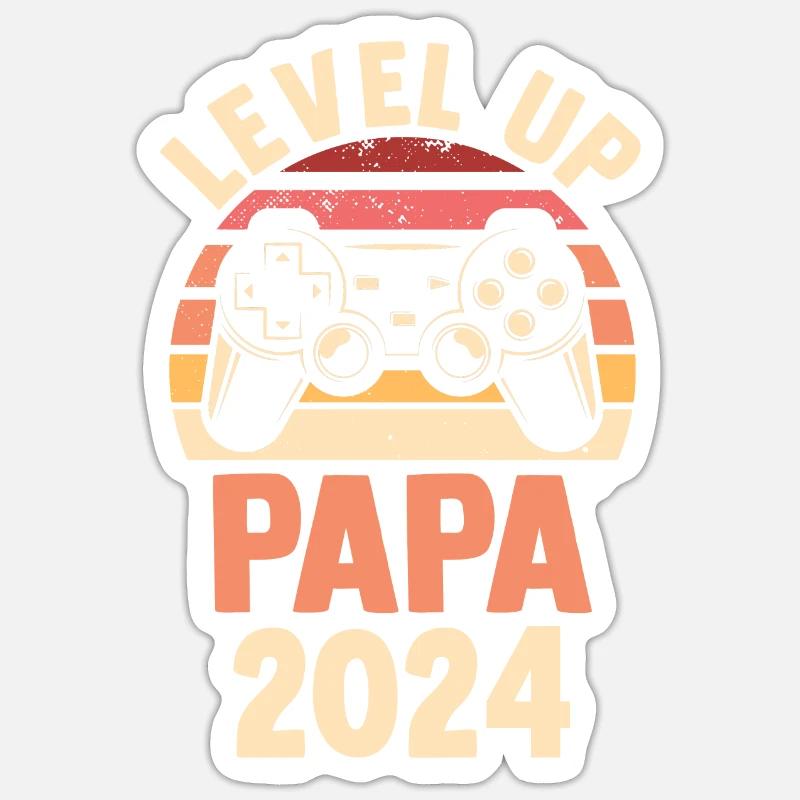 Werdender Papa 2034 Sticker Größe S (10 x 10 cm)