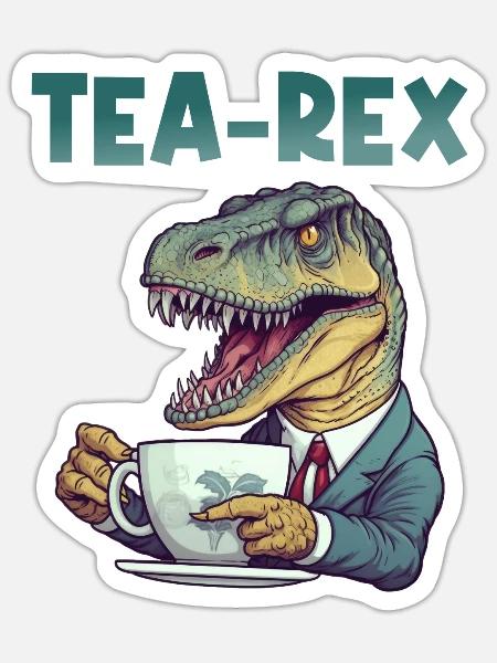 Teeliebhaber Tee Teetrinkerin Teetrinker - Sticker Größe S (10 x 10 cm) - Mattweiß