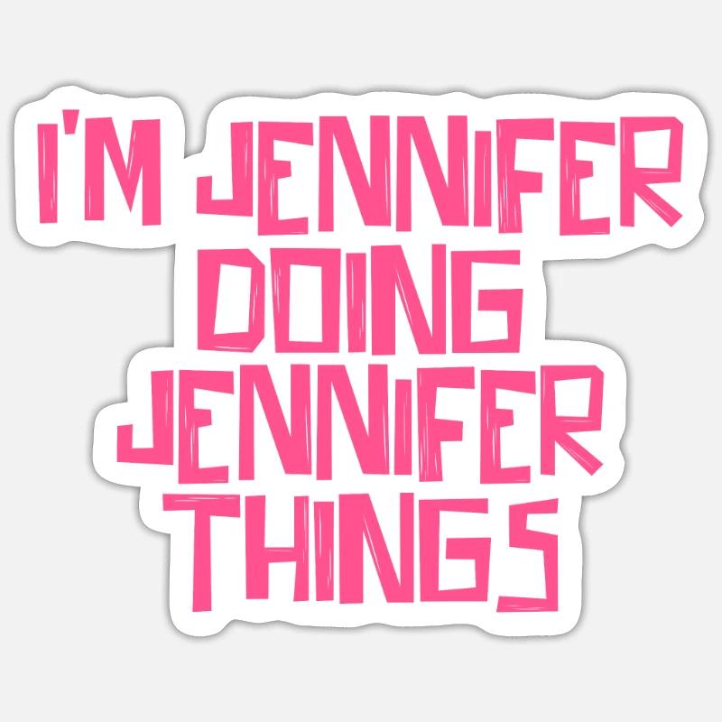 I'm Jennifer doing Jennifer things - Sticker Größe S (10 x 10 cm) - Mattweiß