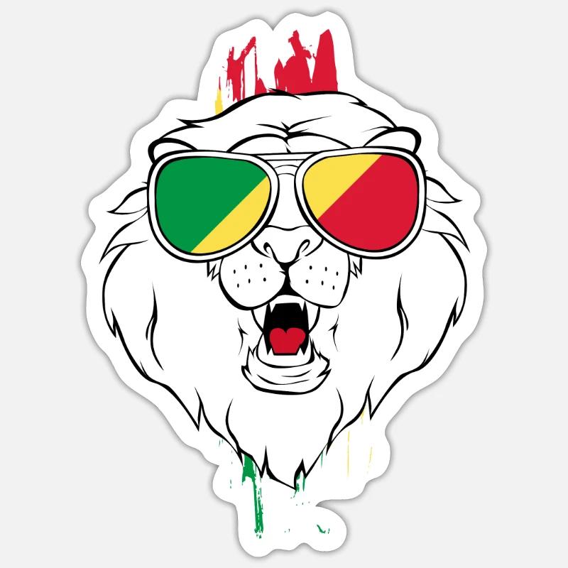 Congo - Sticker taille S (10 x 10 cm) - blanc mat