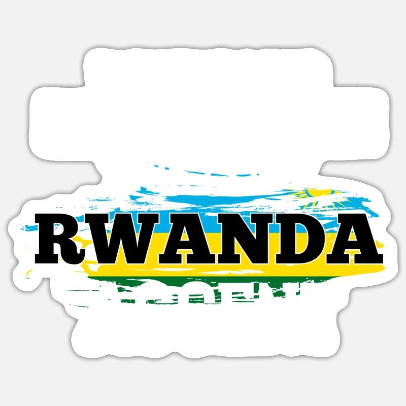 Rwanda - Sticker size S (10 x 10 cm) - white matte