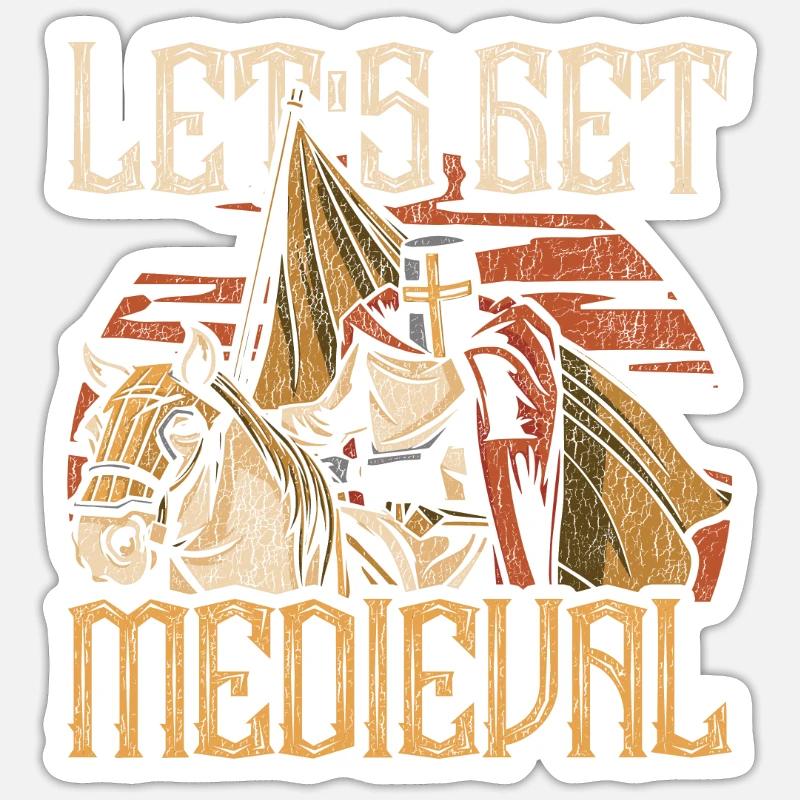 Mittelalterfest Let's Get Medieval Sticker Größe S (10 x 10 cm)