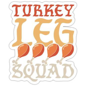 Medieval Festival Medieval Market Turkey Leg Squad - Sticker size S (10 x 10 cm) - white matte - Front