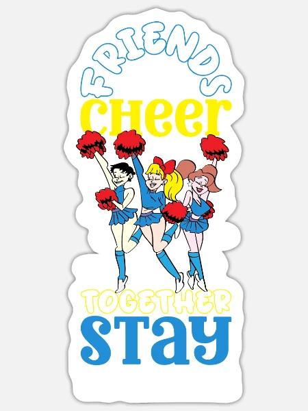 Cheerleader Cheerleader-outfit - Sticker Größe S (10 x 10 cm) - Mattweiß